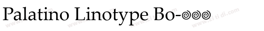 Palatino Linotype Bo字体转换